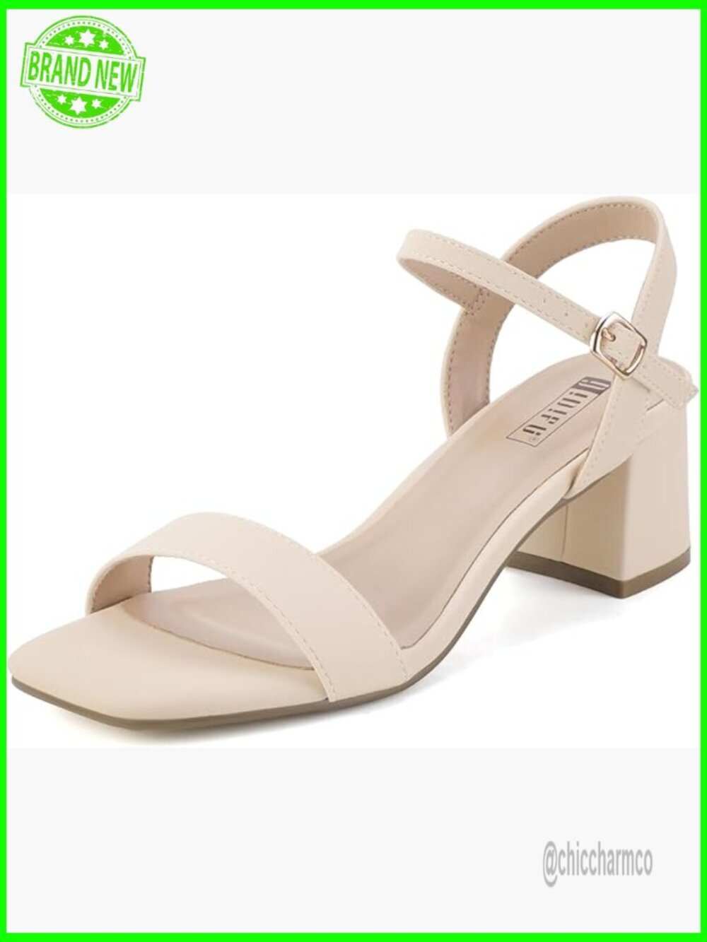 Low Block Heels Chunky Square Open Toe Ankle Strap Sandals Wedding Comfortable